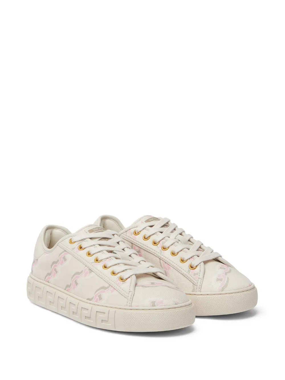 Versace Chain Stripes Greca sneakers - Wit