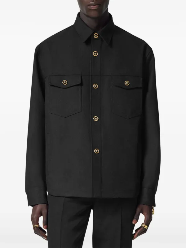VERSACE - 希少✦VERSACE90’s  カシミヤ ウール ジャケット Versace Cavalry Wool Overshirt | White | FARFETCH