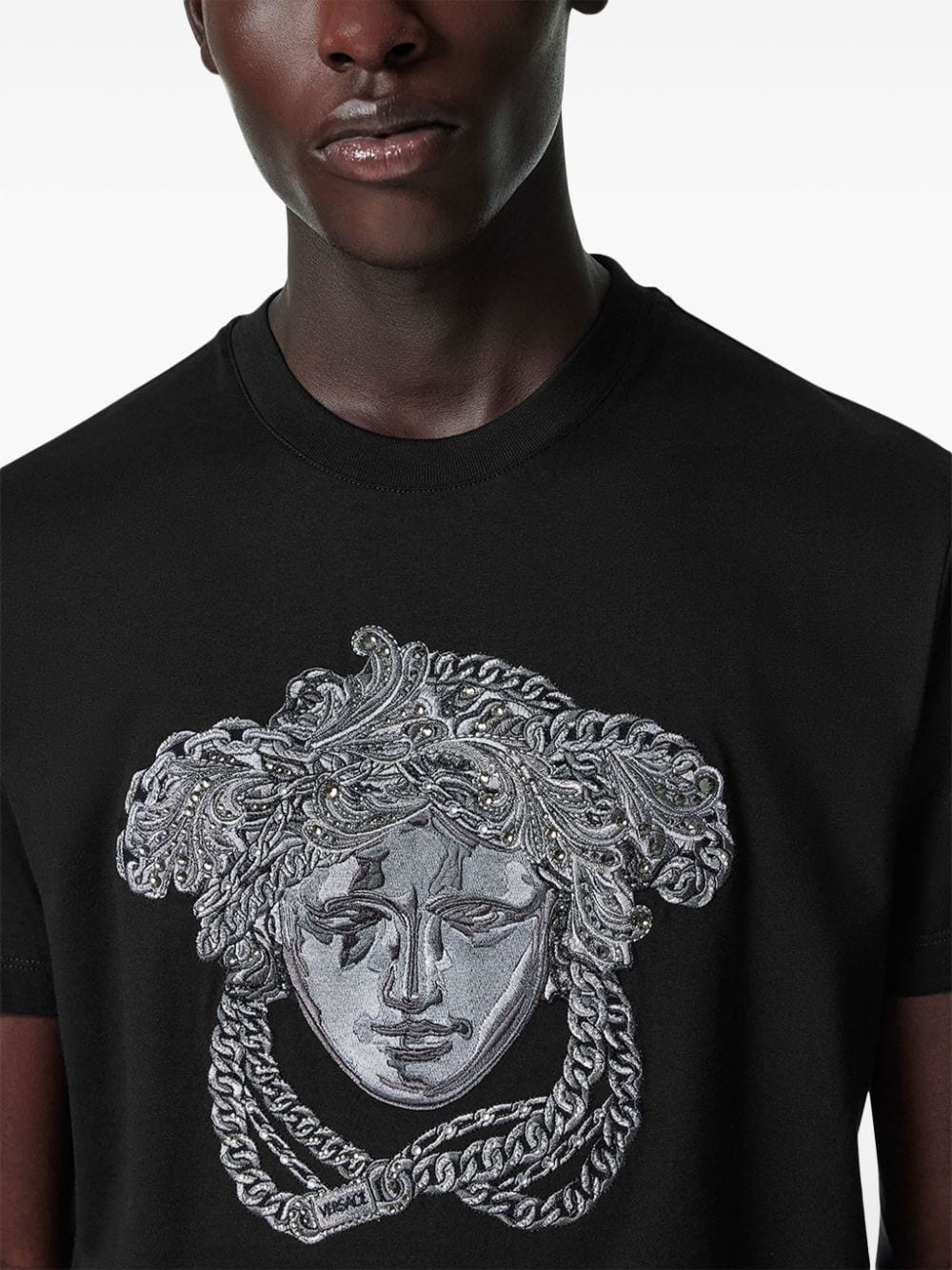 Shop Versace Medusa Head T-shirt In Black