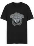 Versace Medusa-embroidered crystal T-shirt - Black