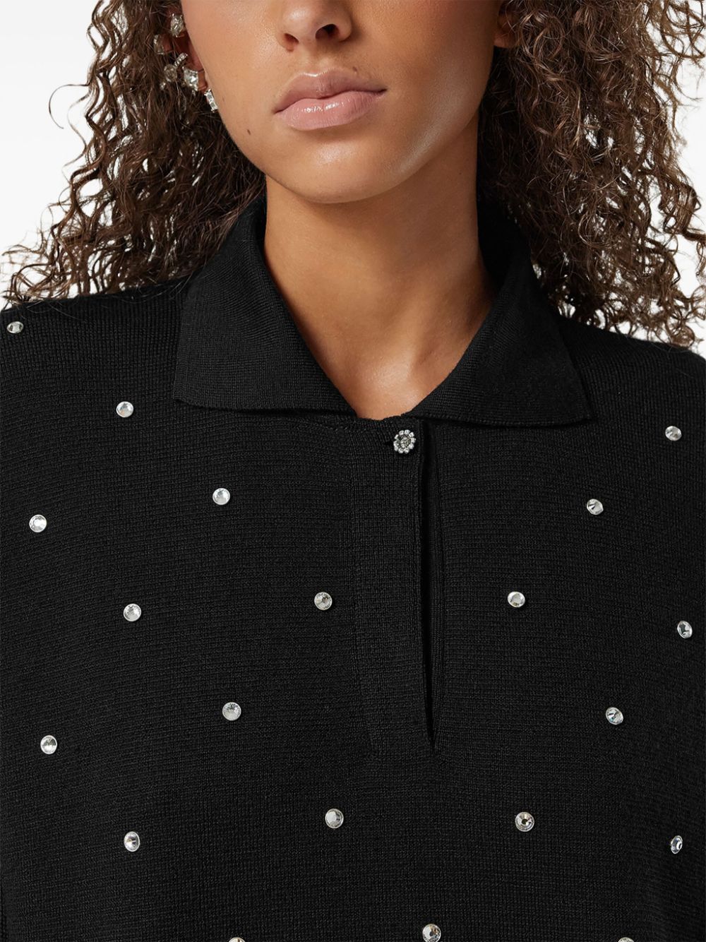 Versace stud-embellished polo shirt Women