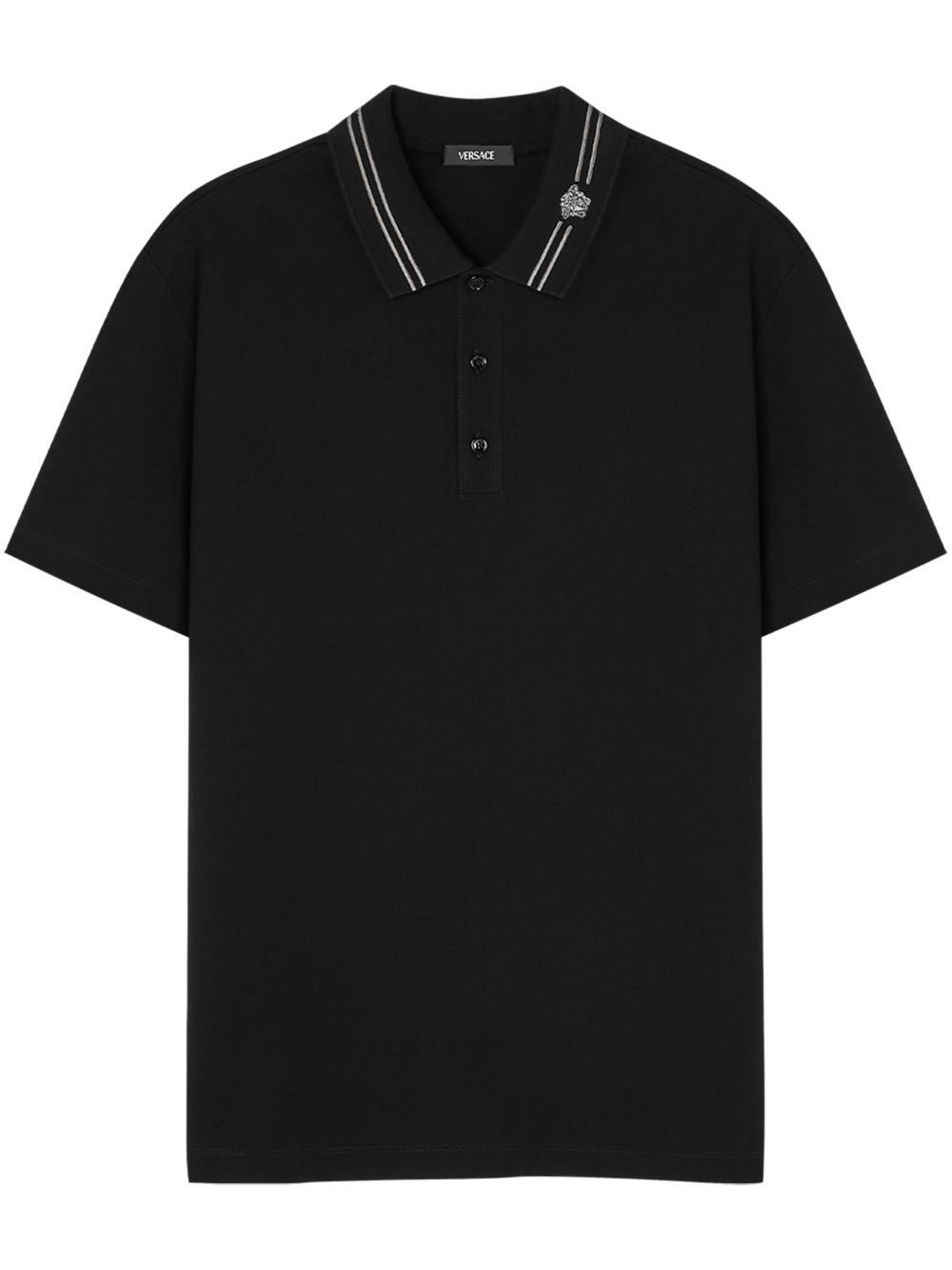 VERSACE MEDUSA-EMBROIDERED POLO SHIRT