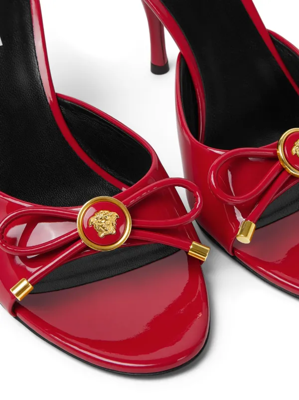 【関税＆送料込み】Versace Opera Sandals Versace 85mm Opera Bow Mules | Red | FARFETCH