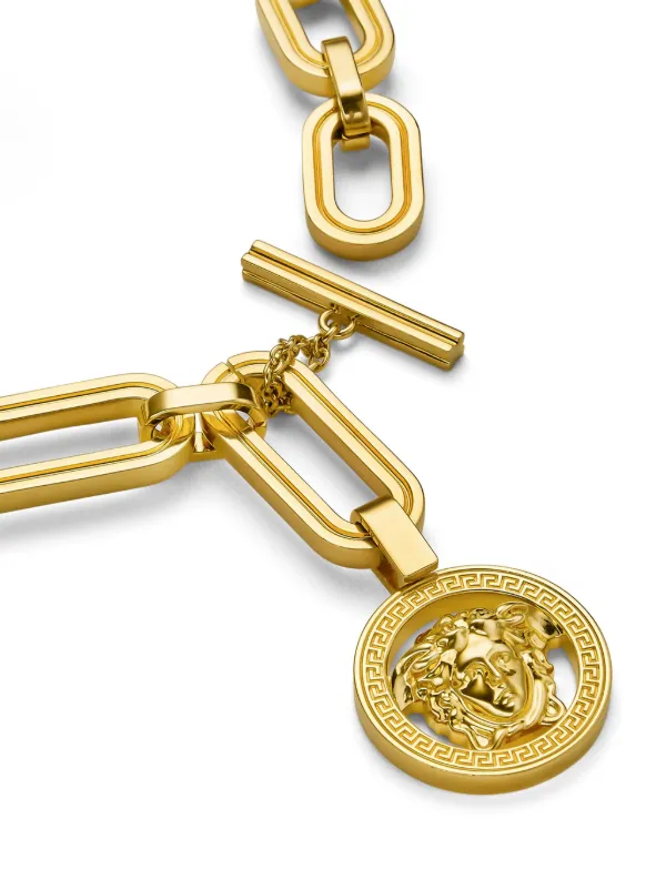 VERSACE メデューサ ネックレス はねあがっ 金色