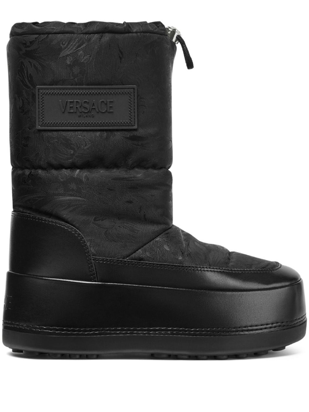 Versace Barocco-pattern boots – Black