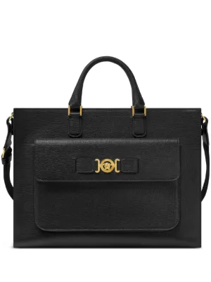 美麗品 最高級GIANNI VERSACE ヴェルサーチ レザー ビジネスバッグ