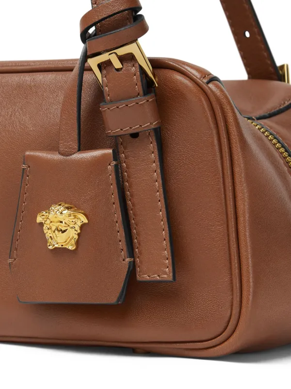 Versace タグ ボウリング ショルダーバッグ | ブラウン