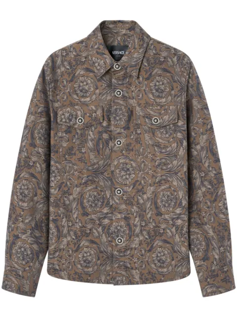 Versace sobrecamisa con motivo Barocco en jacquard