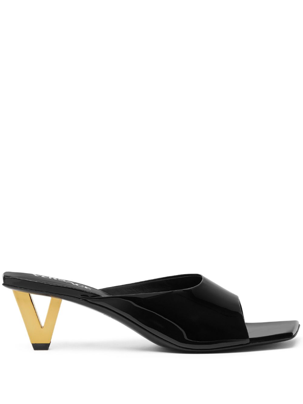 Versace leather mules Black