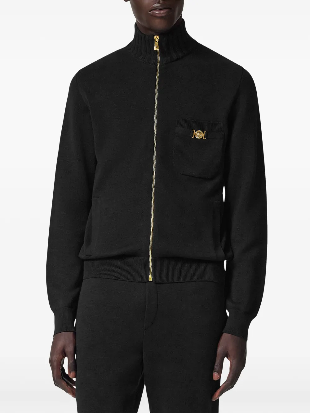 Versace Trui met rits Zwart