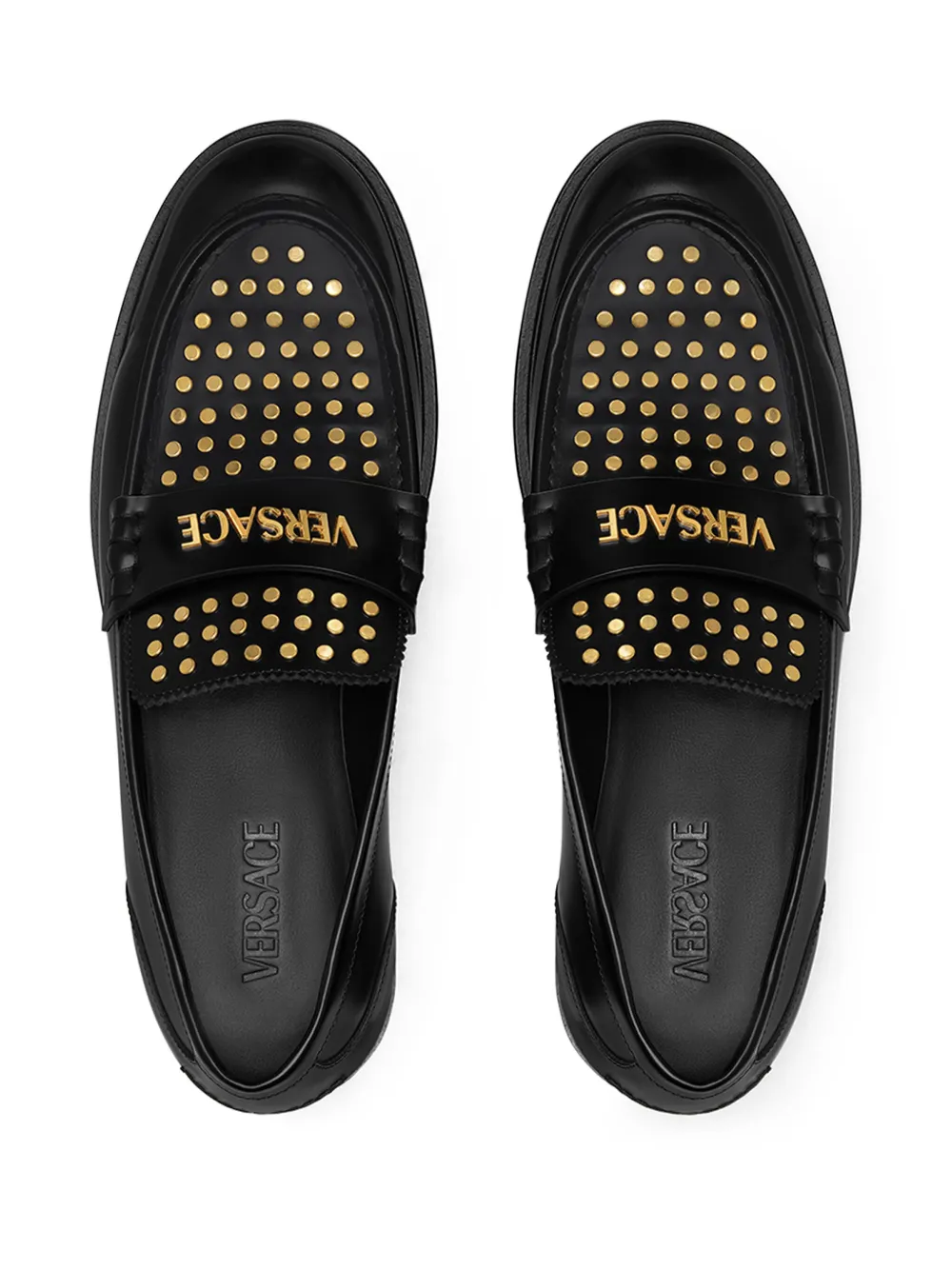 Versace leather loafers Black