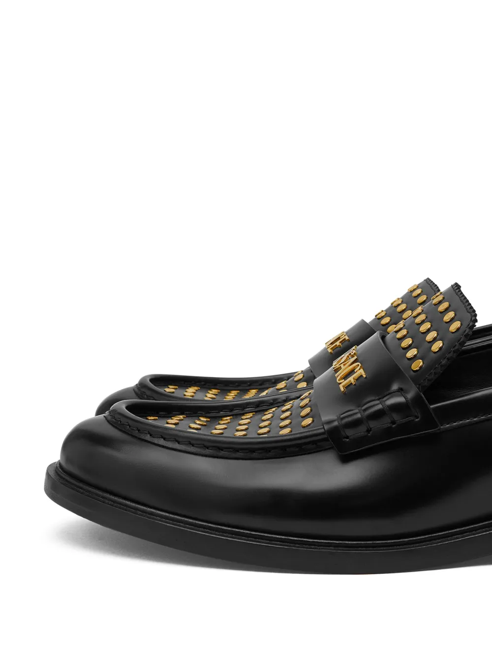 Versace leather loafers Black