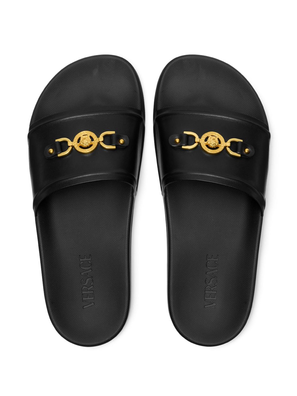 Versace Medusa '95 slippers met plateauzool Zwart