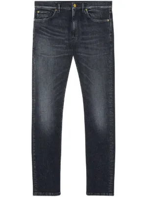 デニム・ジーパン VERSACE DARK GREY DENIM JEANS Men's Designer Jeans & Denim | VERSACE US