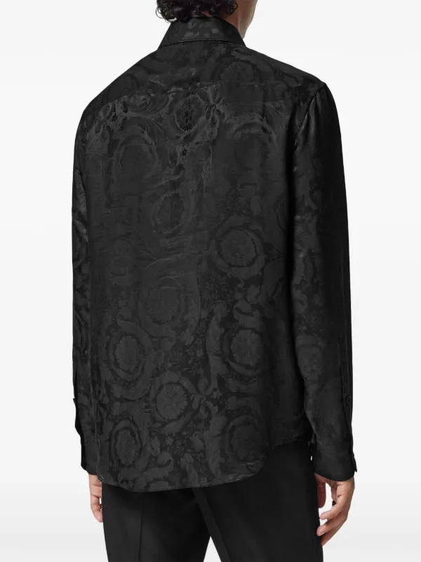 Versace Barocco-jacquard Shirt | Black | FARFETCH