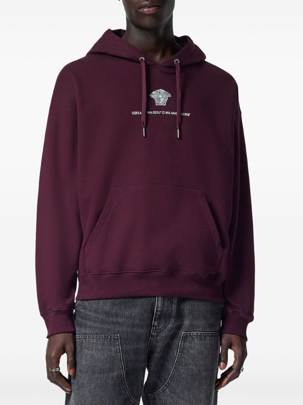 Versace Hoodie met logo - Rood