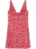 Versace Strawberry Garden Devore-print mini dress - White