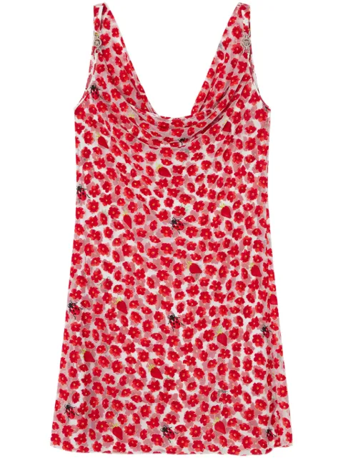 Versace vestido corto Strawberry Garden