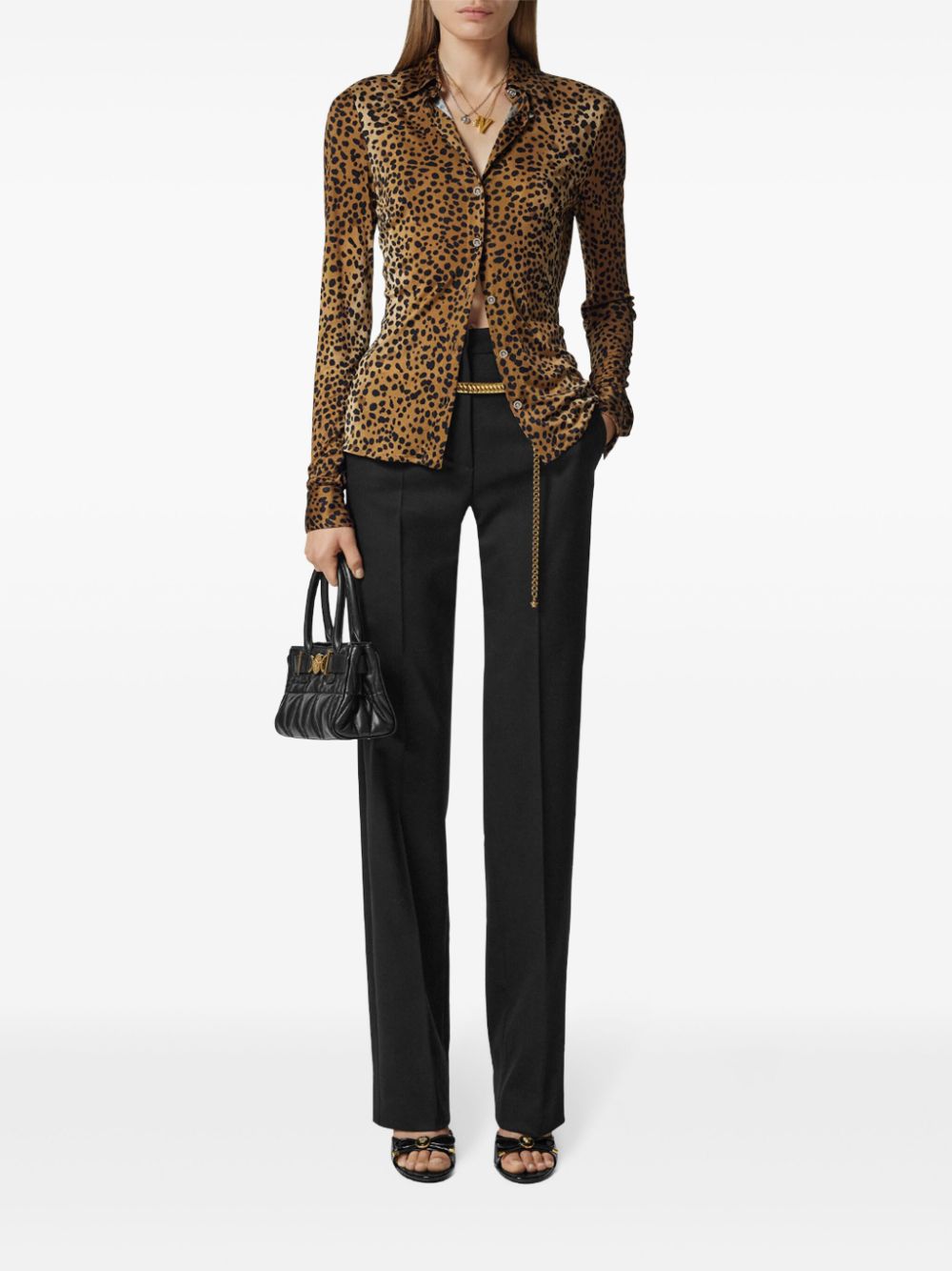 Versace leopard-print shirt - Brown