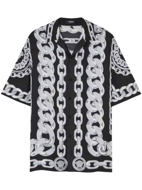 Versace chain-link print shirt