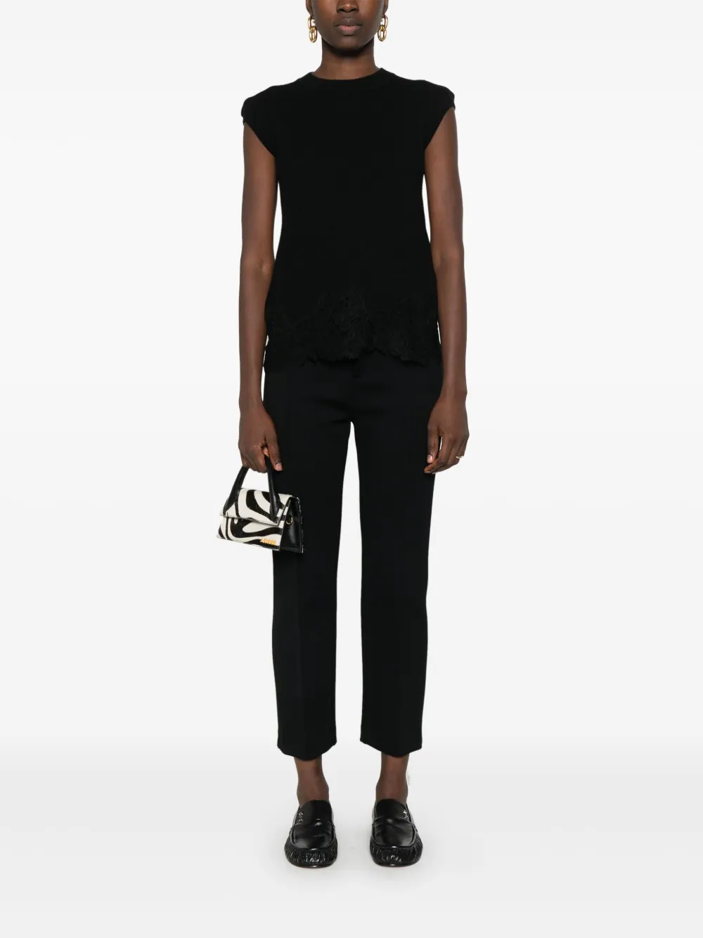 Ermanno Scervino Top met kant - Zwart