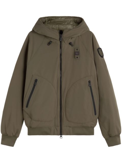 Blauer puffer bomber jacket