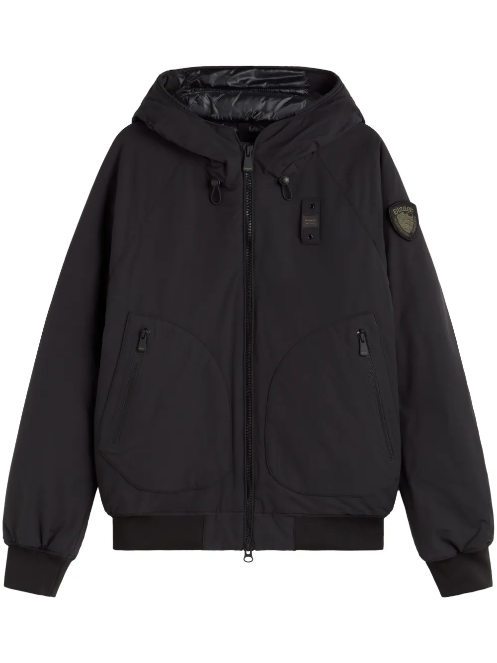 Blauer puffer bomber jacket – Black