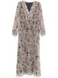 BOSS abstract-print maxi dress - Neutrals