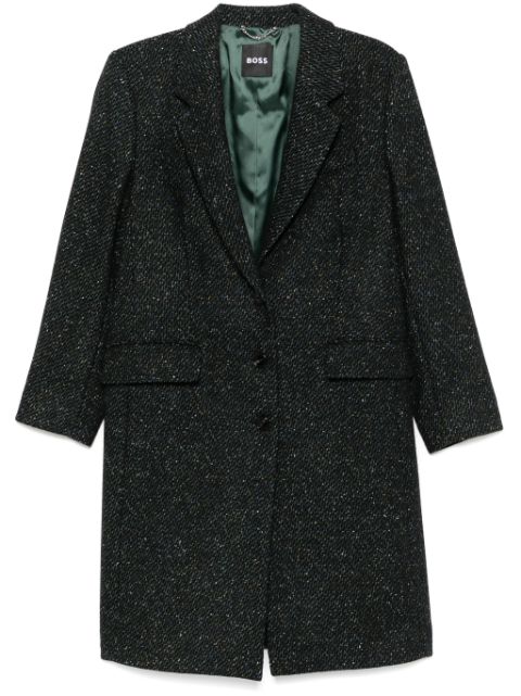 BOSS patterned-jacquard coat