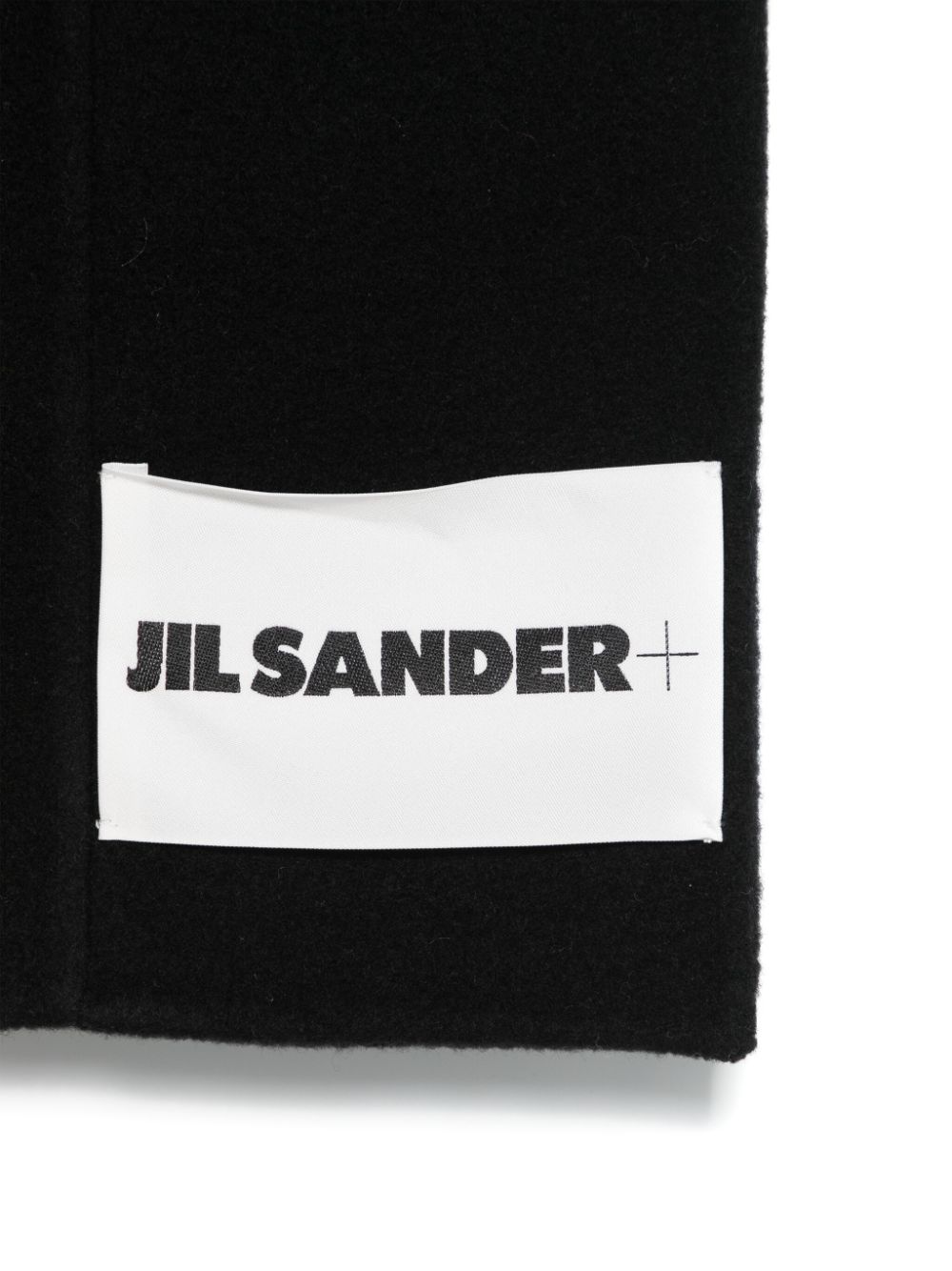 Jil Sander logo-patch scarf - Zwart