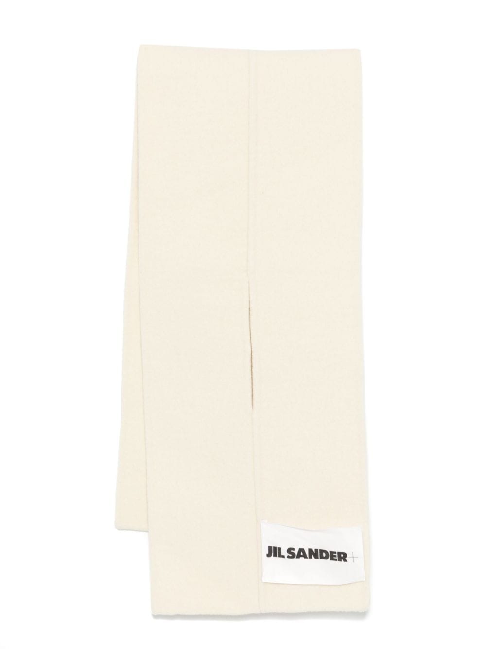 Shop Jil Sander Logo-patch Scarf In White