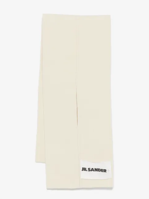 Jil Sander bufanda con parche del logo