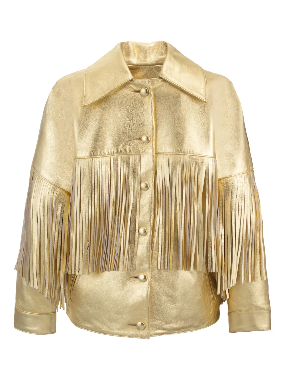 DANCASSAB Taylor leather fringed jacket