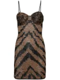 Andrea Almeida Zebra short dress - Neutrals