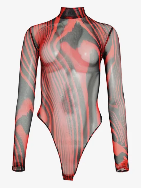 David Koma bodysuit med tryk