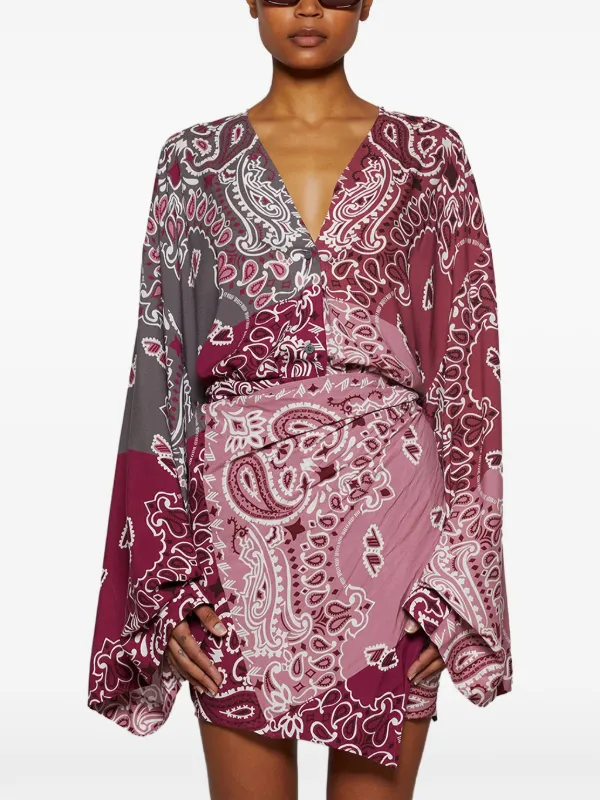 ワンピース THE ATTICO Wrap dress THE ATTICO Open-knit mini wrap dress | NET-A-PORTER