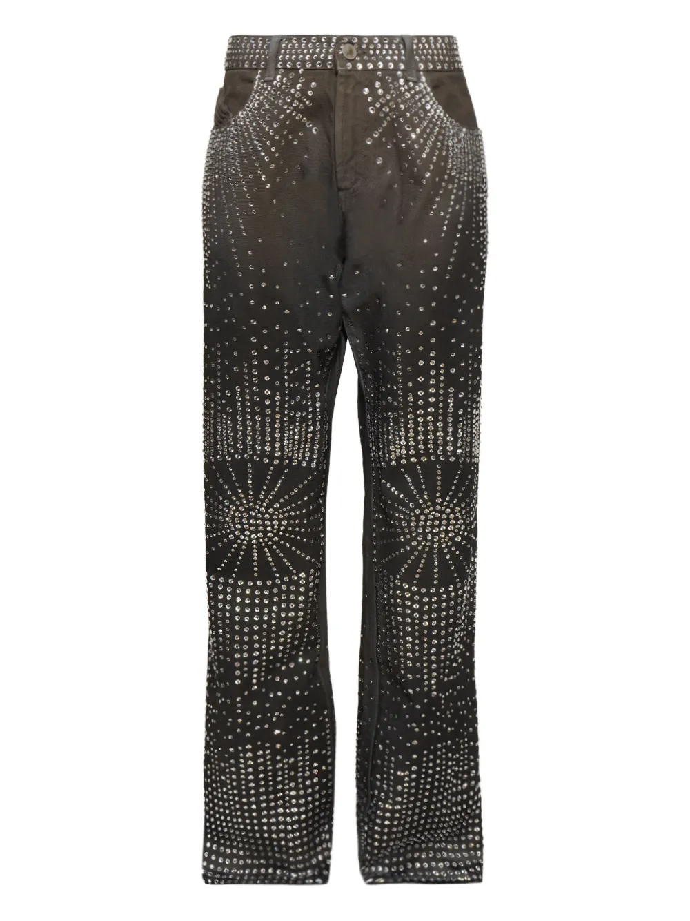 The Attico Broek met wijde pijpen Grijs