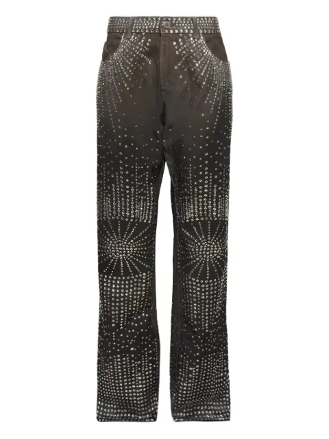 The Attico rhinestone-embellished jeans