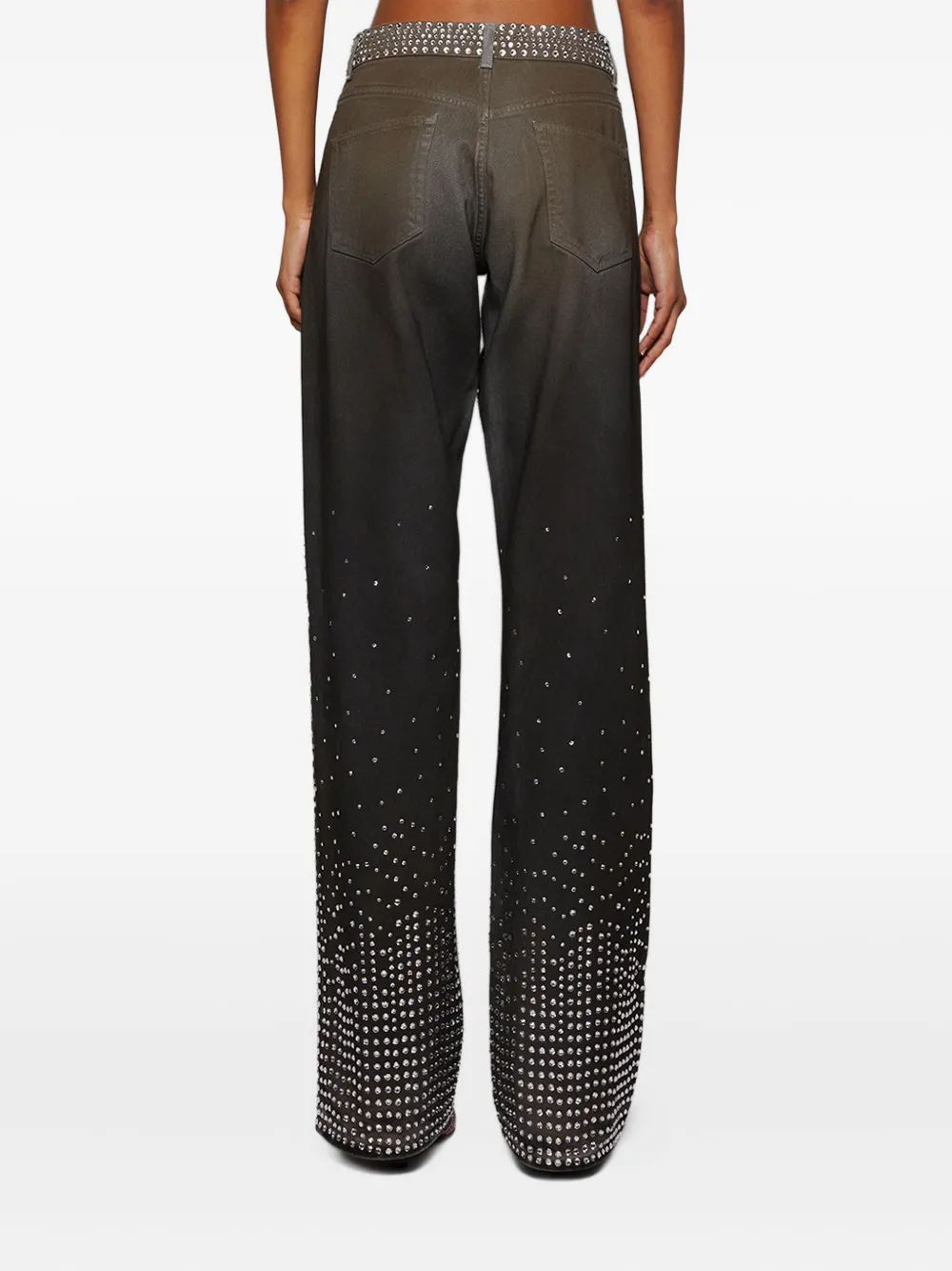 The Attico Broek met wijde pijpen Grijs