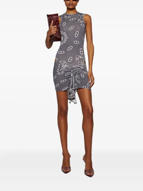 The Attico bandana-print mini dress