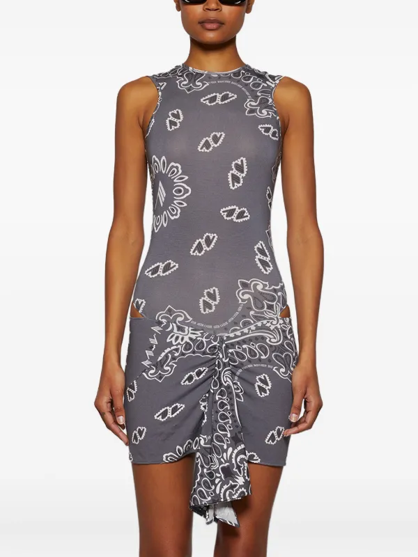 ワンピース THE ATTICO Woman Dress Grey 250WCA393F006 183 Grey 'Mirna' asymmetrical dress Protection The Attico