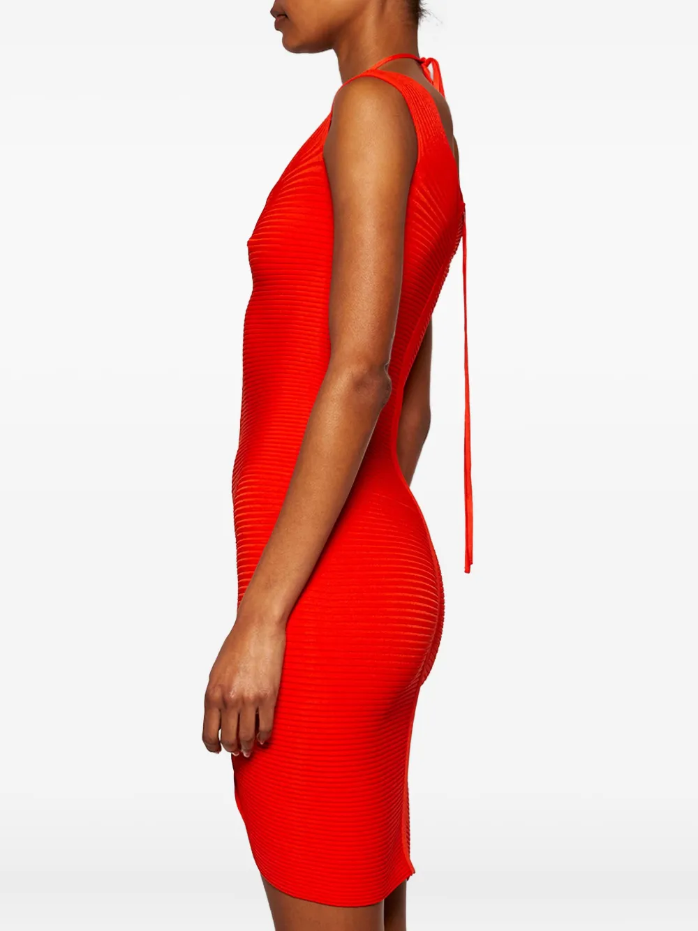 David Koma Off-shoulder jurk Oranje
