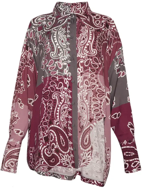 The Attico camisa con estampado de bandana