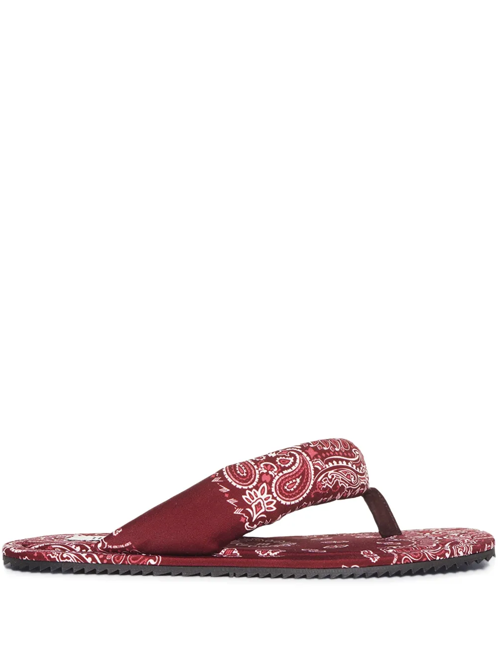 The Attico Slippers met bandanaprint Rood