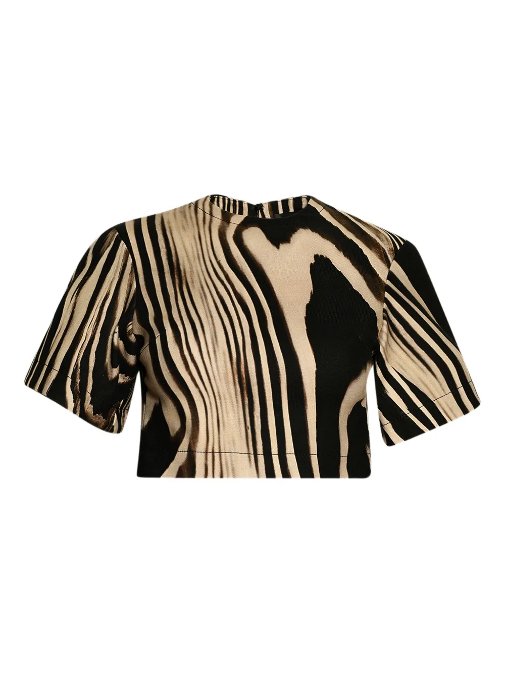 zebra-pattern T-shirt