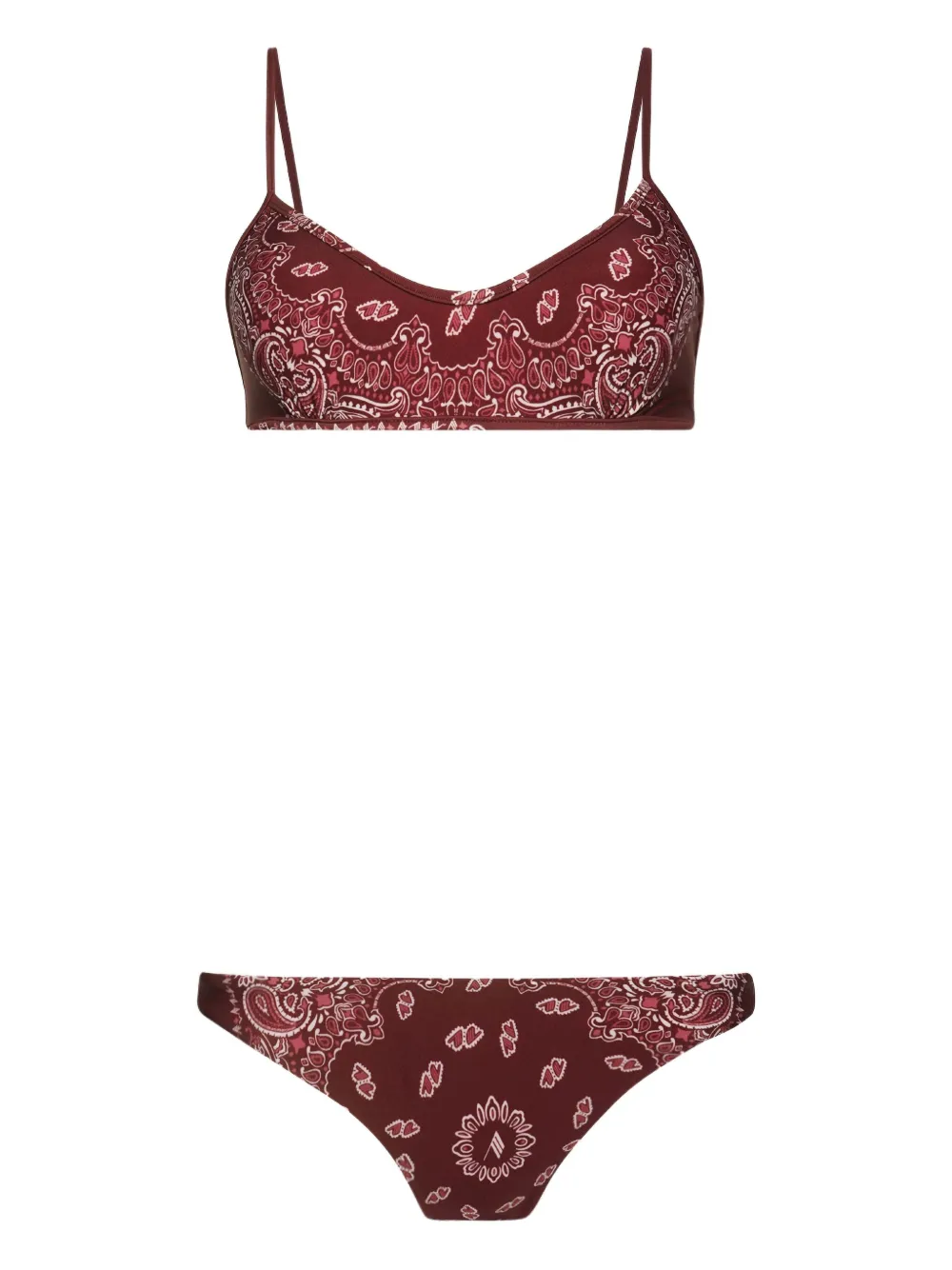 The Attico paisley-print bikini set | Red | Image 1
