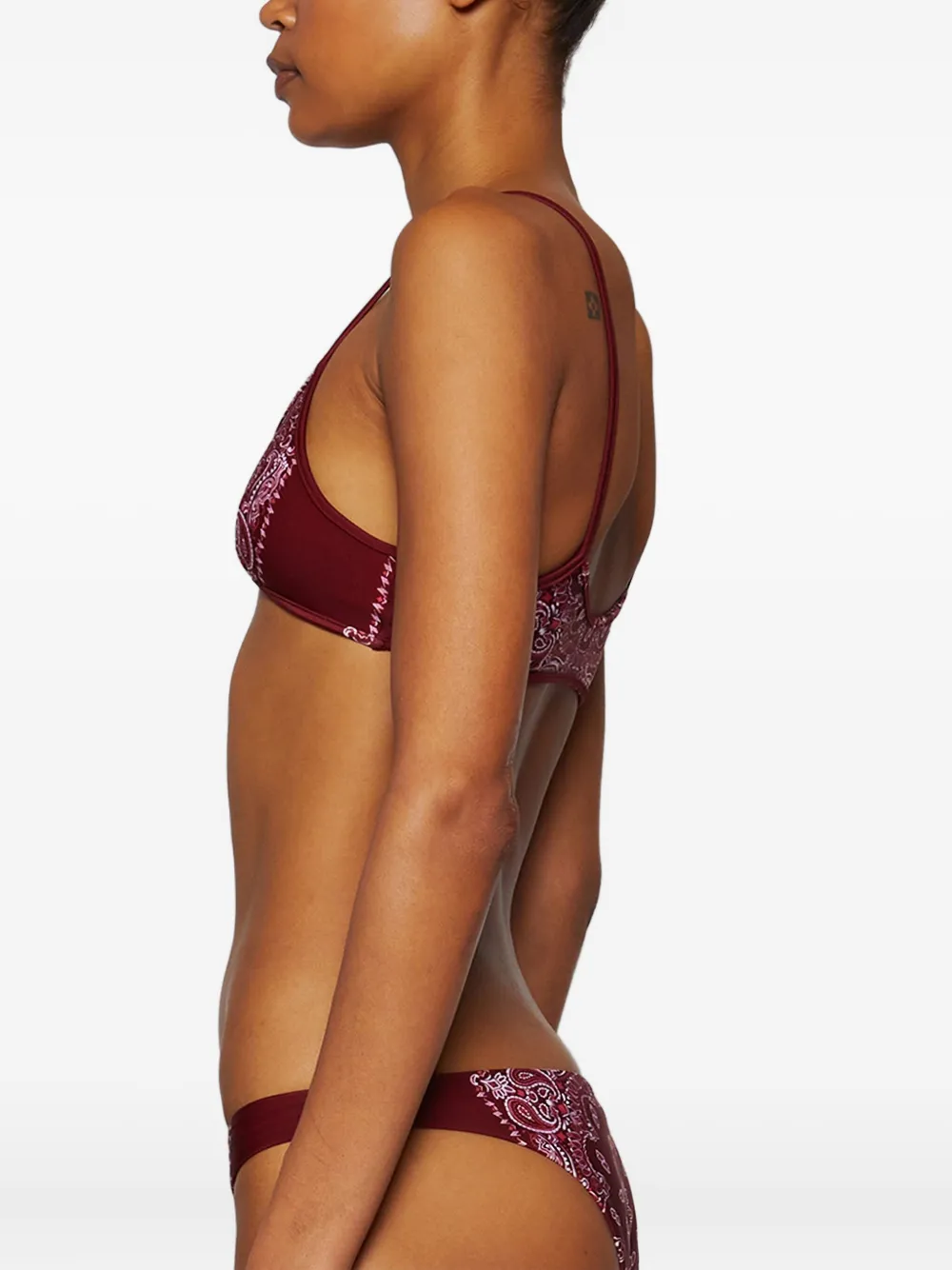 The Attico Bikini met paisley-print Rood