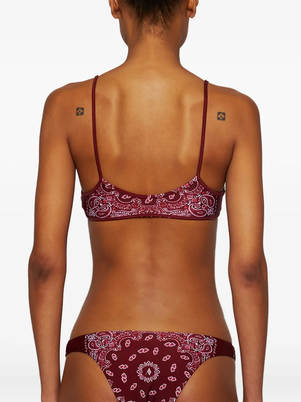 The Attico Bikini met paisley-print Rood