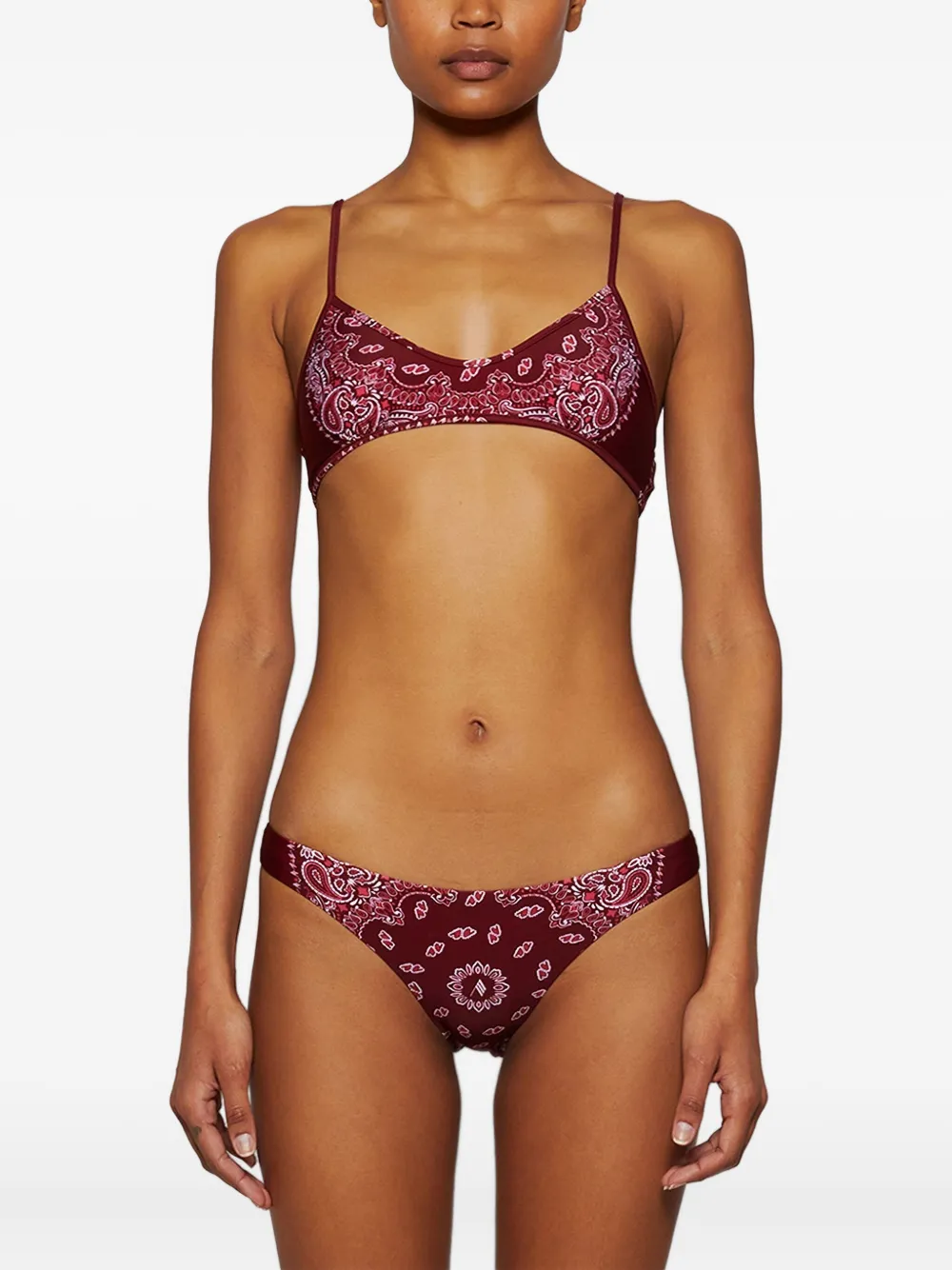 The Attico Bikini met paisley-print Rood