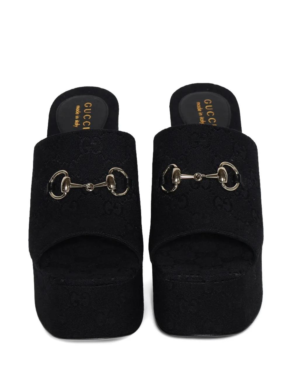 Gucci 105mm horsebit platform sandals Black